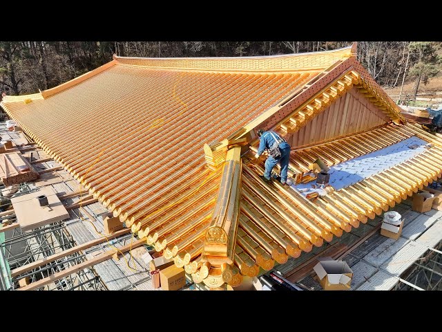 The process of making the grandest and most wonderful golden roof in the world.