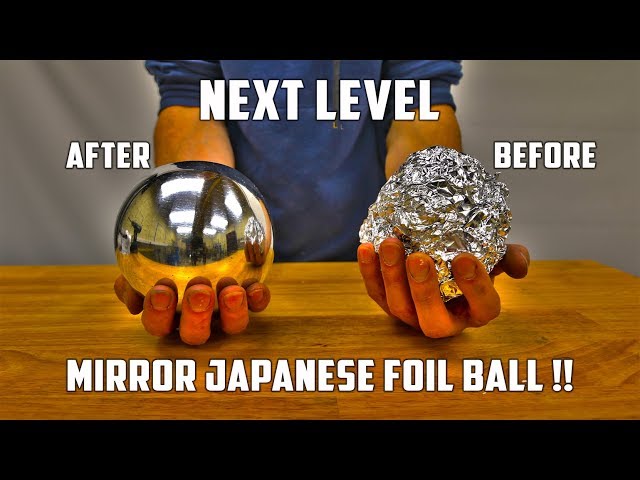Casting Mirror Polished Japanese Foil Ball from Molten Aluminium