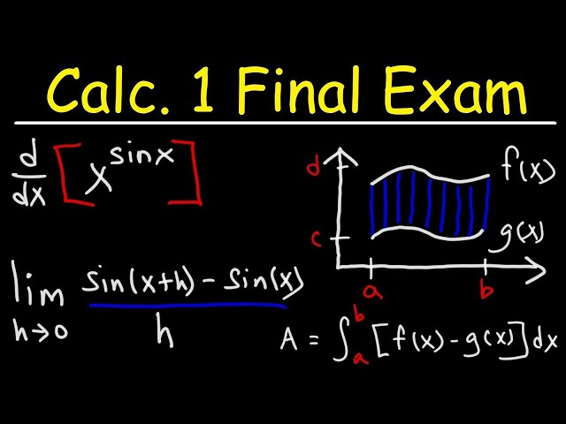 Calculus 1 Final Exam Review