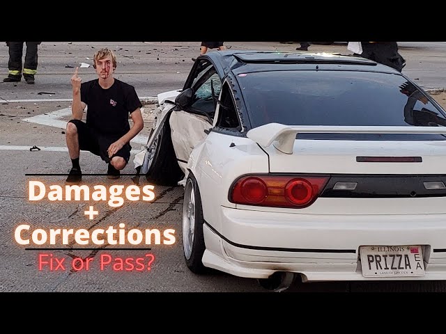 Crashed 240sx Damages and Corrections (Final Drift Prep)