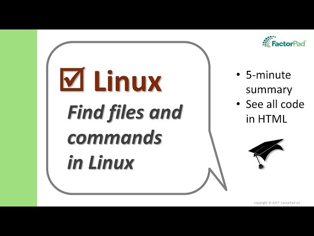 Four ways to find commands and find files in Linux | Linux Tutorial for Beginners