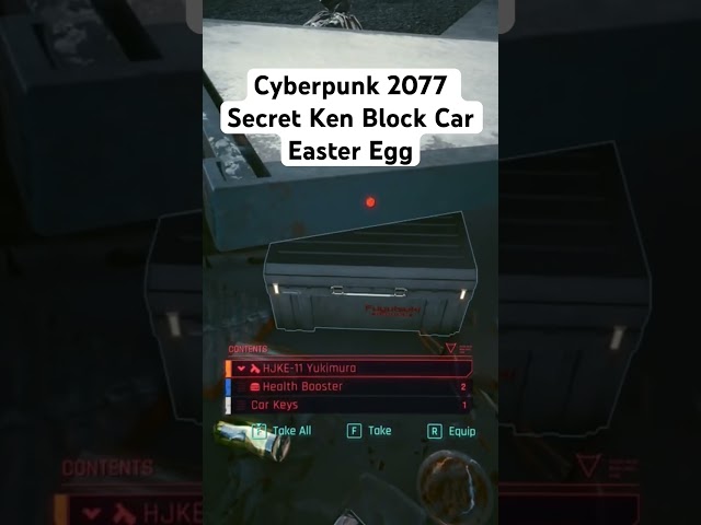 Cyberpunk 2077 Secret Ken Block Car Easter Egg
