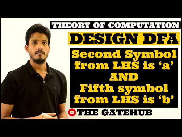 Design  DFA in which accepts set of all strings, Second symbol from LHS is a and fifth symbol is b