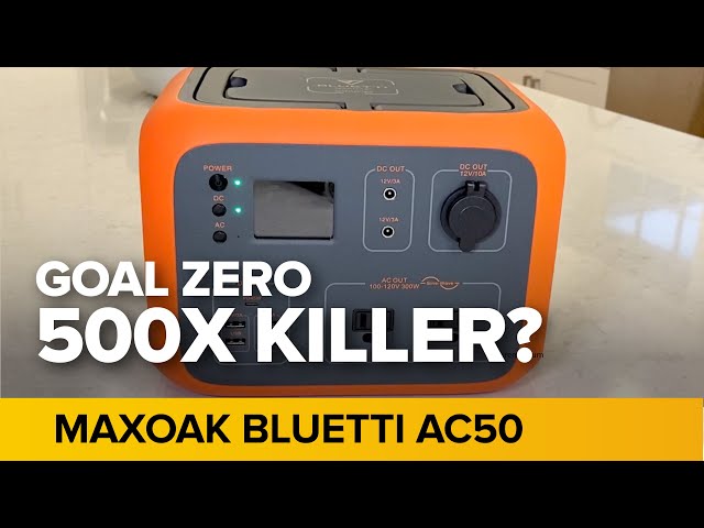 Maxoak Bluetti AC50 solar generator review vs. Goal Zero Yeti 500X and Jackery 500