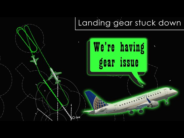 Republic Embraer E170 has STUCK LANDING GEAR | Gear won't come up!