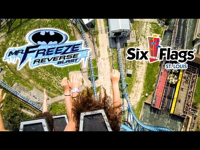 2018 Mr Freeze Reverse Blast Roller Coaster On Ride HD POV Six Flags St Louis