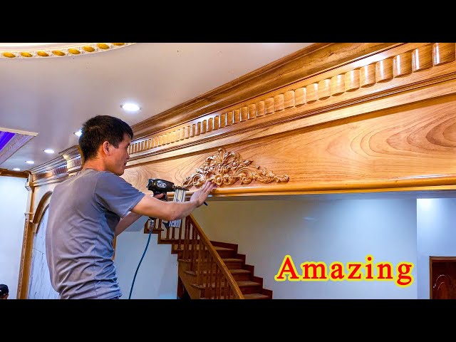 Amazing Woodworking Skills - Extremely Luxurious Interior Design For A 1000m2. Villa