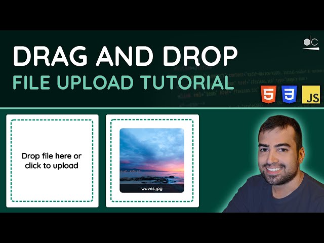 Simple Drag and Drop File Upload Tutorial - HTML, CSS & JavaScript