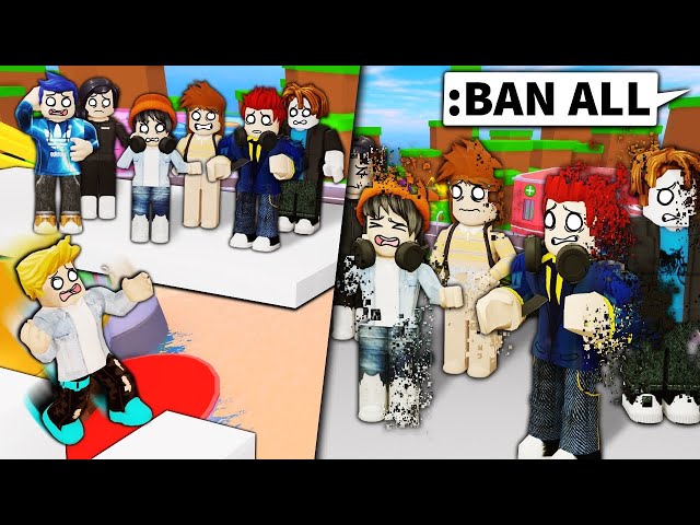 I use Roblox ADMIN to BAN EVERYONE if this noob can’t do the obby...