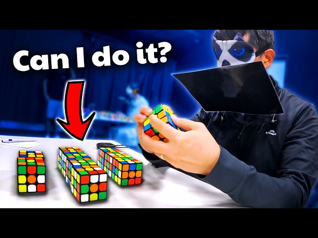 I Tried To Solve 10 Rubik's Cubes BLINDFOLDED 🙈