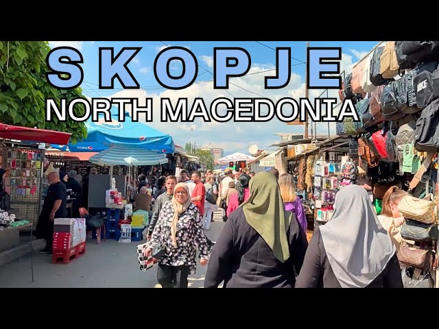 Walking in Skopje, Capital city of North Macedonia | 4K HDR Walking Tour