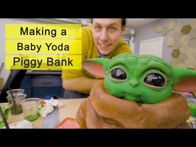Making a Baby Yoda Piggy Bank