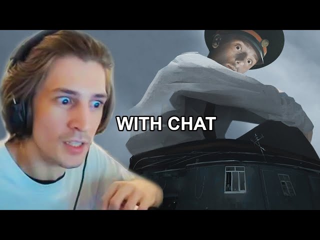 xQc react to Militsioner: The Coolest Giant Policeman Escape Sim We've Ever Seen