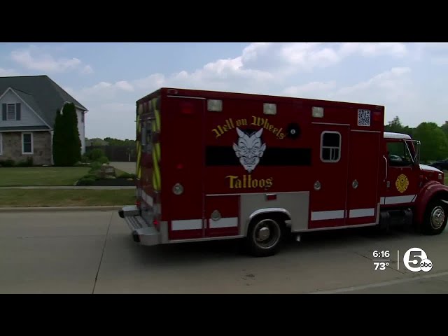 The story behind that ambulance-turned-mobile-tattoo-parlor