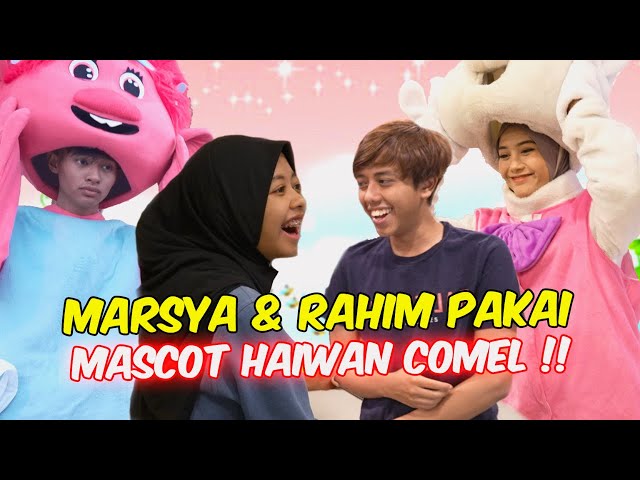 MARSYA & RAHIM PAKAI MASCOT HAIWAN  COMEL !! - SEMUA TERHIBUR !