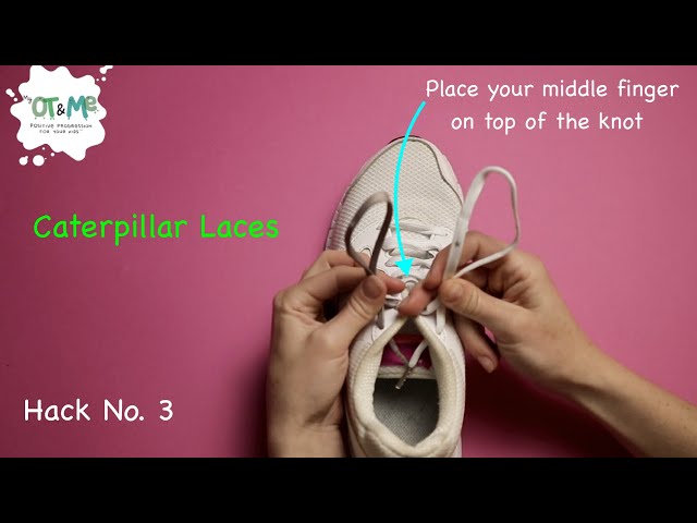 How to TIE YOUR SHOELACES 👟 | Hack 3 | Step by Step Guide for Kids | Caterpillar Laces