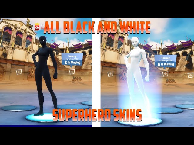 How to get FULLY BLACK/WHITE SUPERHERO SKINS in Fortnite (NO LONGER WORKING).
