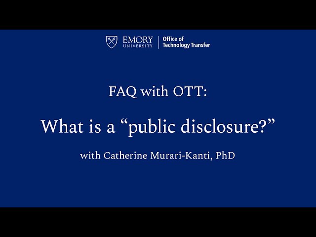 OTT: Public Disclosure FAQ