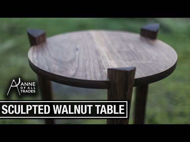 Sculpted Walnut Table