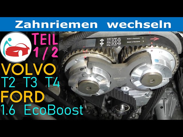 Zahnriemen wechseln beim 1.6 Ecoboost Motor eines Ford Focus MK3 (DYB) mit Wasserpumpe Teil 1 von 2