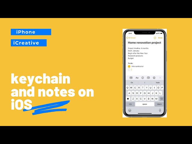 Keychain and Notes on iOS