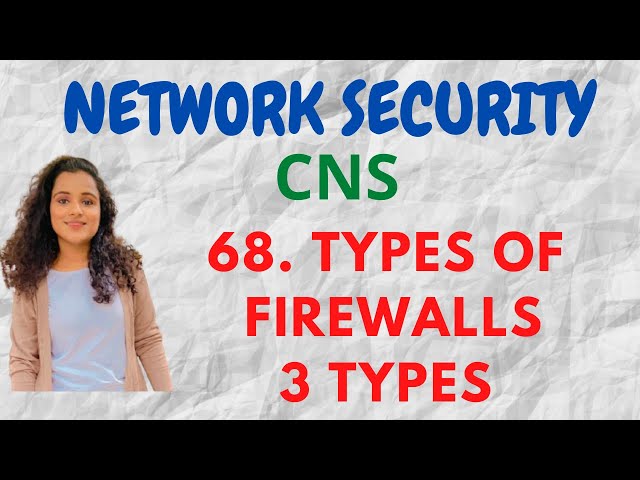 68. Types Of Firewalls - 3 Types  |CNS|