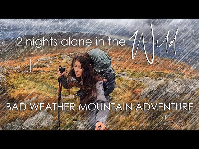 2 Nights Alone in the WILD : A Brutal Weather Solo Mountain Adventure