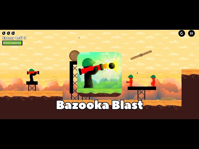 Very addictive Bazooka Boy game | Trailer | Made with Gdevelop