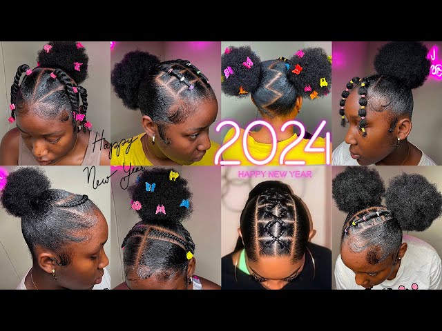 🎆! 𝑮𝒐𝒓𝒈𝒆𝒐𝒖𝒔  natural hairstyles + slayed edges |4c/4b hairstyles 🧞‍♀️👑