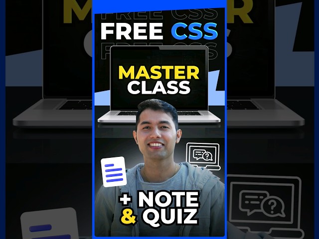 Become a CSS Master in One Video: Free Notes, Interview Question Practice, and Project #css