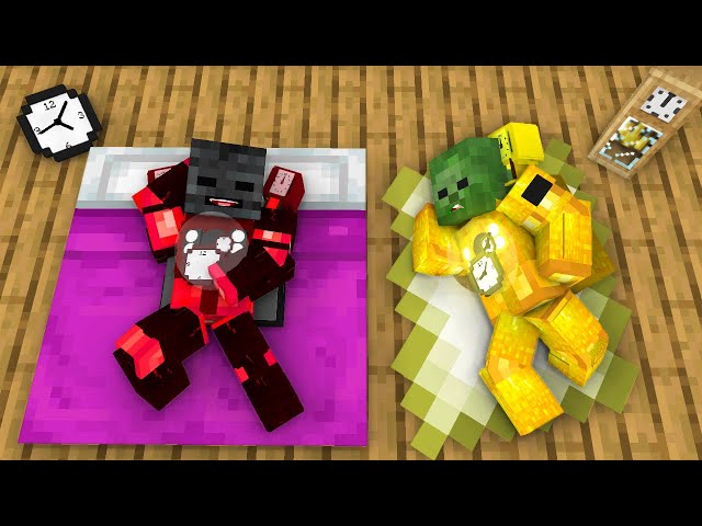 Poor Zombie Clock Man and Rich Wither Skeleton Clock Man- Minecraft Animation