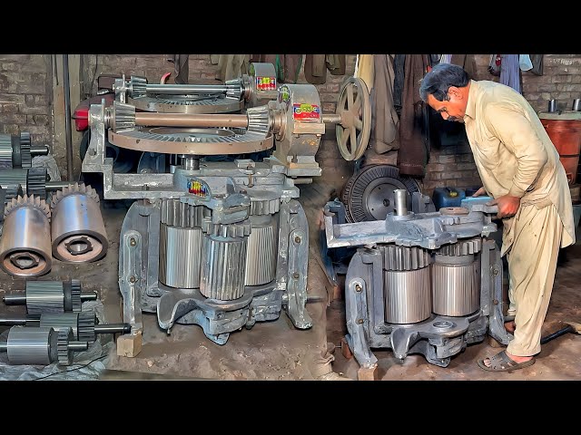 Amazing Handmade Manufacturing Process Of Sugarcane Crushing Machine |