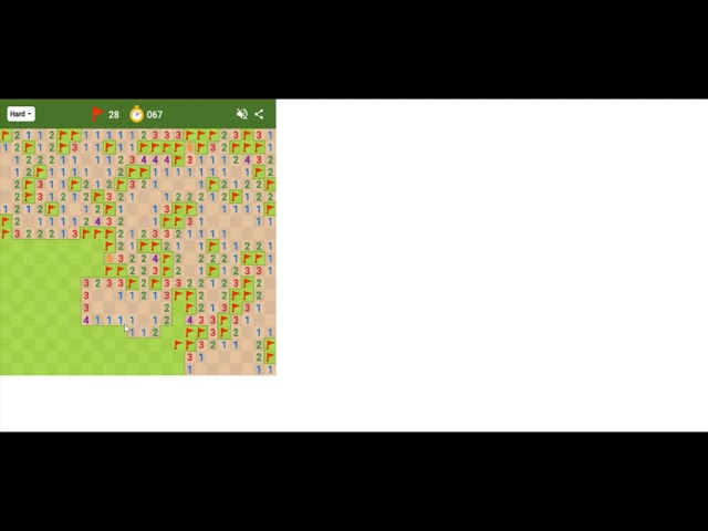 Google Minesweeper (Hard) in 97 Seconds
