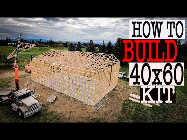 How to build a stud frame 40x60 kit From Koverage | Concrete prep to final piece of trim.
