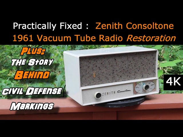 Zenith Tube Radio and the Story BEHIND Civil Defense Radio Markings - 1961 XD50G Restoration [4K]