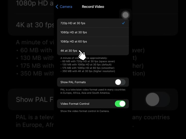 #shorts ||How to record 4K video on iPhone 6S 6S Plus|How to Change Video Resolution to 4k in iphone