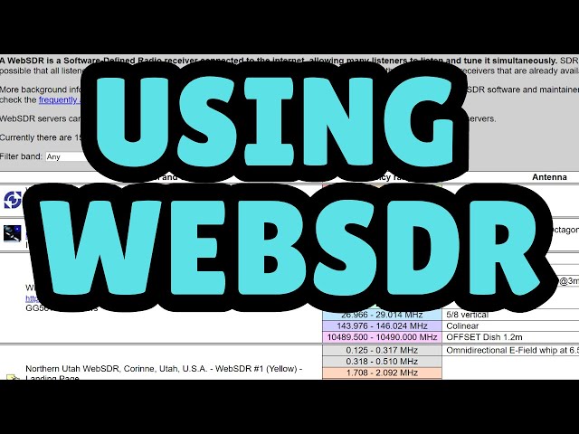 HOW TO USE WEBSDR / GETTING TO KNOW WEBSDR / WEBSDR.ORG