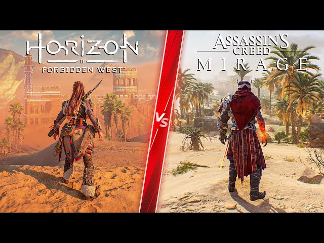 Assassin’s Creed Mirage vs Horizon Forbidden West - Physics and Details Comparison