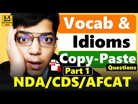 CDS/NDA/AFCAT Vocab Playlist