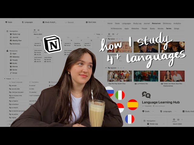 how I study multiple languages at the same time | Notion language learning planner