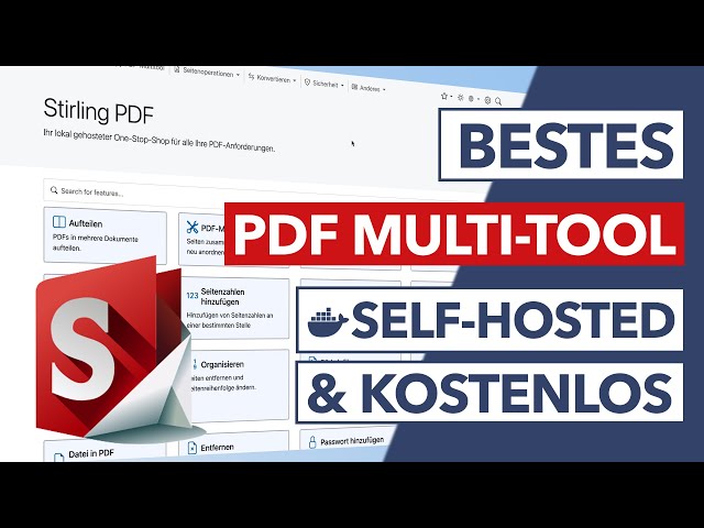 Stirling PDF - Das beste PDF MultiTool! OpenSource und kostenlos