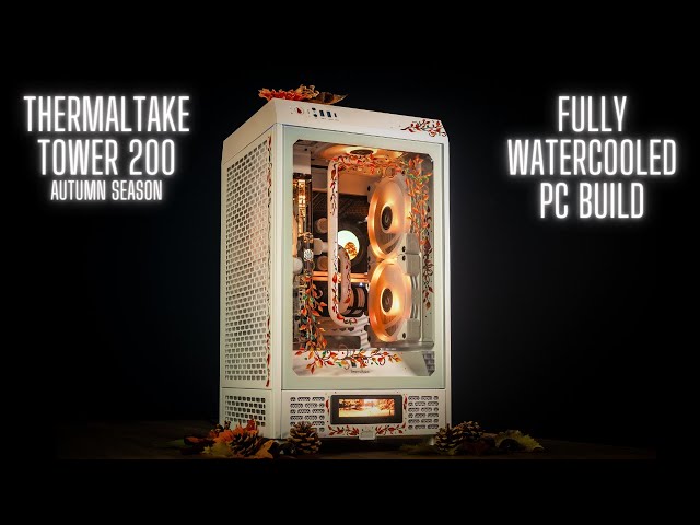 Thermaltake Tower 200 | Autumn Season Custum PC Build | Intel i9 14900k | Asus ROG Strix B760i