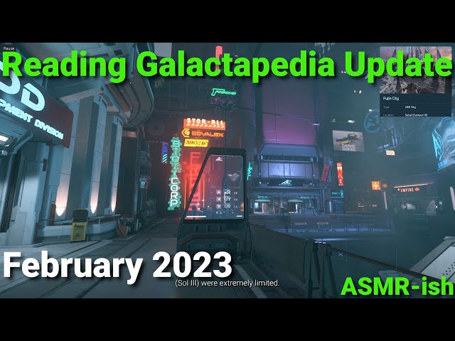 Reading Galactapedia Update February 2023 + Red Envelope Gathering ASMR ish #starcitizen #scifi