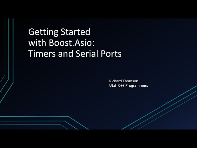 Getting Started with Boost.Asio: Timers and Serial Ports