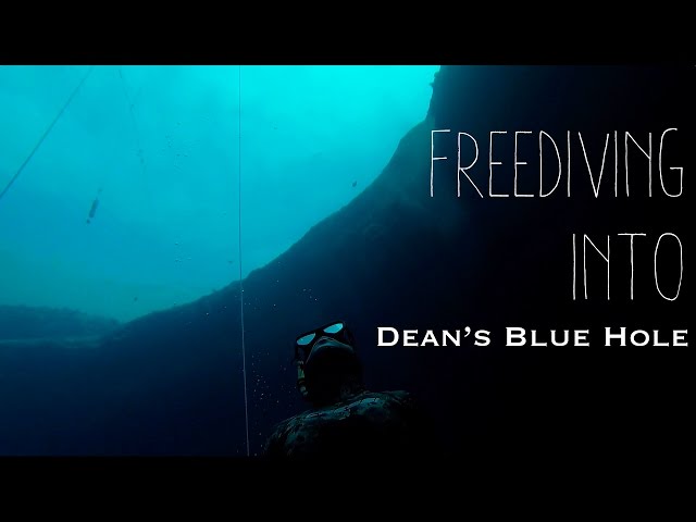 Freediving one of the deepest blue holes in the world