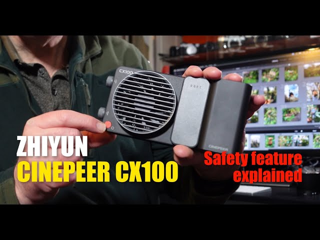 Zhiyun Cinepeer CX100 Safety Feature - 100W battery powered video light