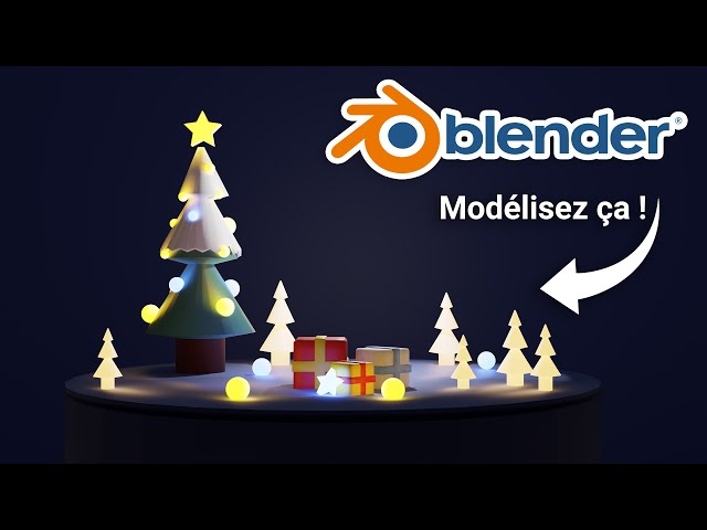 [ TUTO Blender #9 ]  Une scène de Noël - Tutoriel Blender 3D débutant en français
