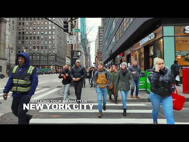 [Full Version] NEW YORK CITY - Manhattan Winter Season, 5th Avenue, 7th Avenue and 8th Avenue, 4K