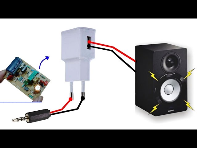 How to make audio Amplifier, mobile charger se amplifier kaise banaen