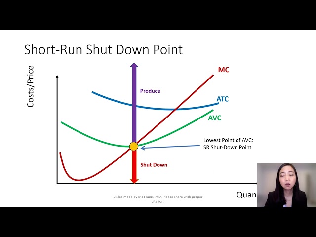Perfect Competition (7): Short Run Shut-Down Point: The Lowest Point of AVC